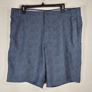 Callaway Mens Size 38 Blue Gray Textured Golf Shorts Flat Front Polyester Blend